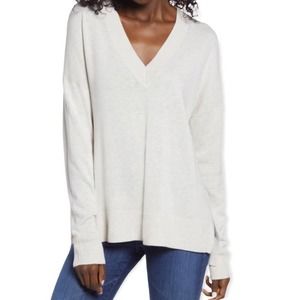 CHELSEA28 Cashmere Blend Sweater in Cream Size XXS